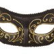 Venetian eye-mask, black-gold