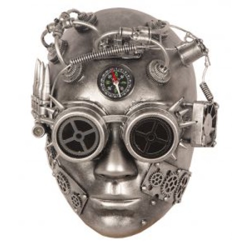 Steampunk mask, silver
