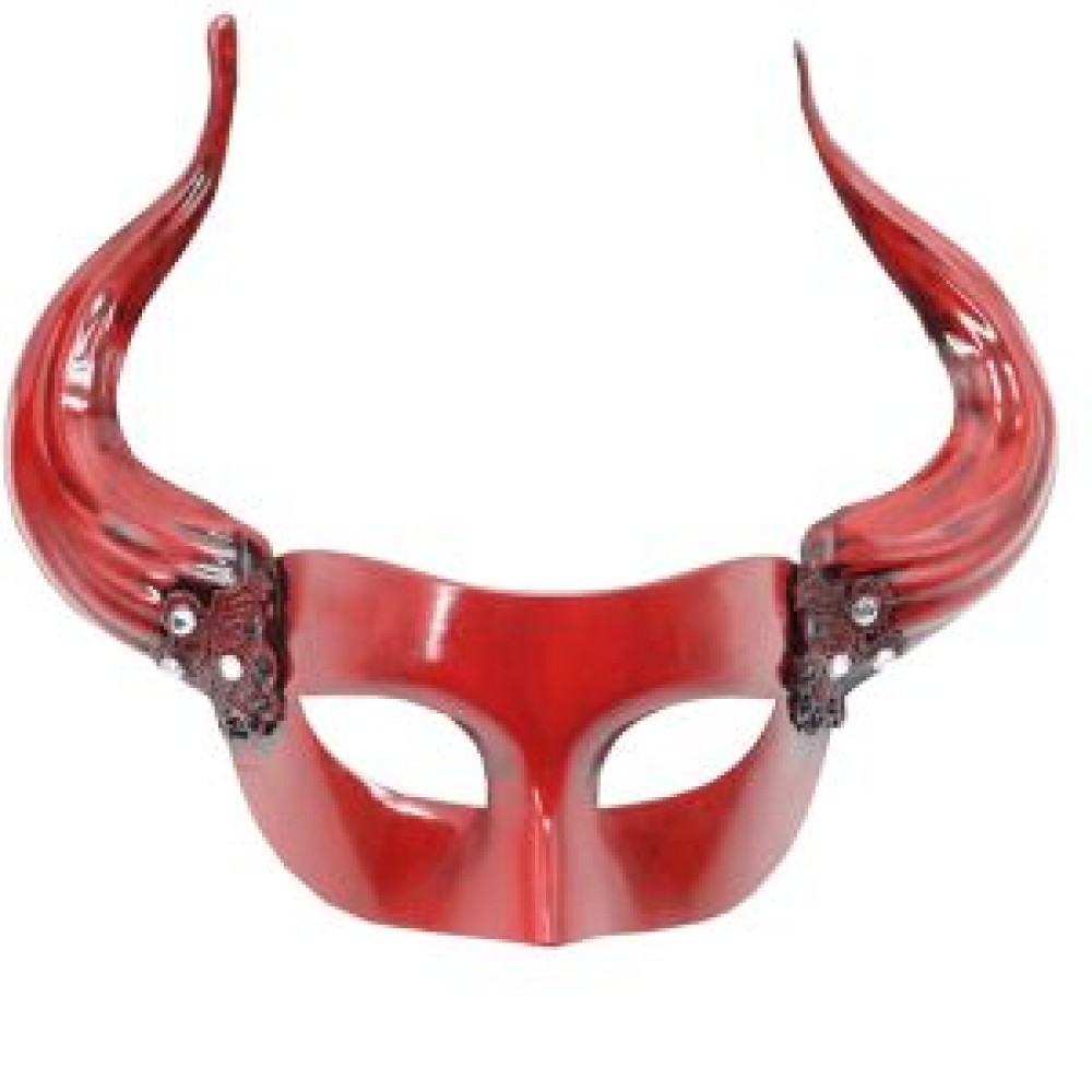 Venetian eye-mask devil, red