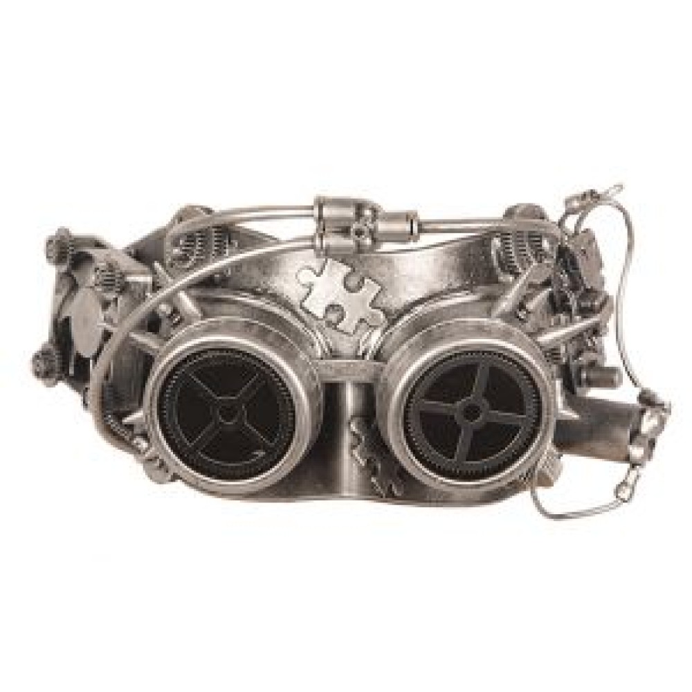 Steampunk eye-mask, silver