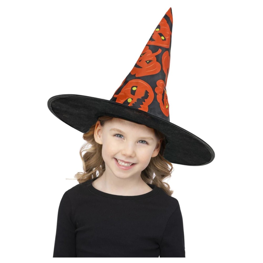 Kids pumpkin witch hat