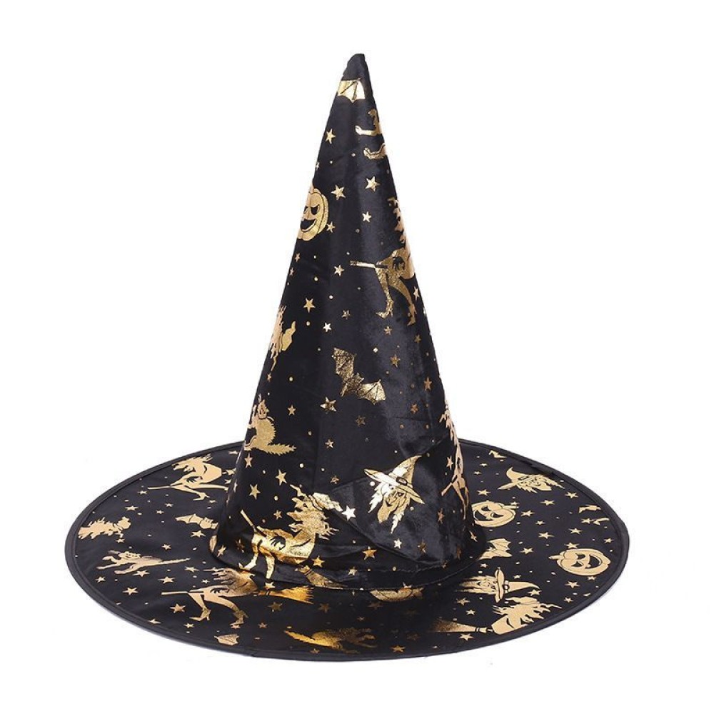 Hat felt witch, black
