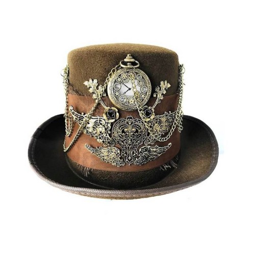 Hat topper steampunk, brown