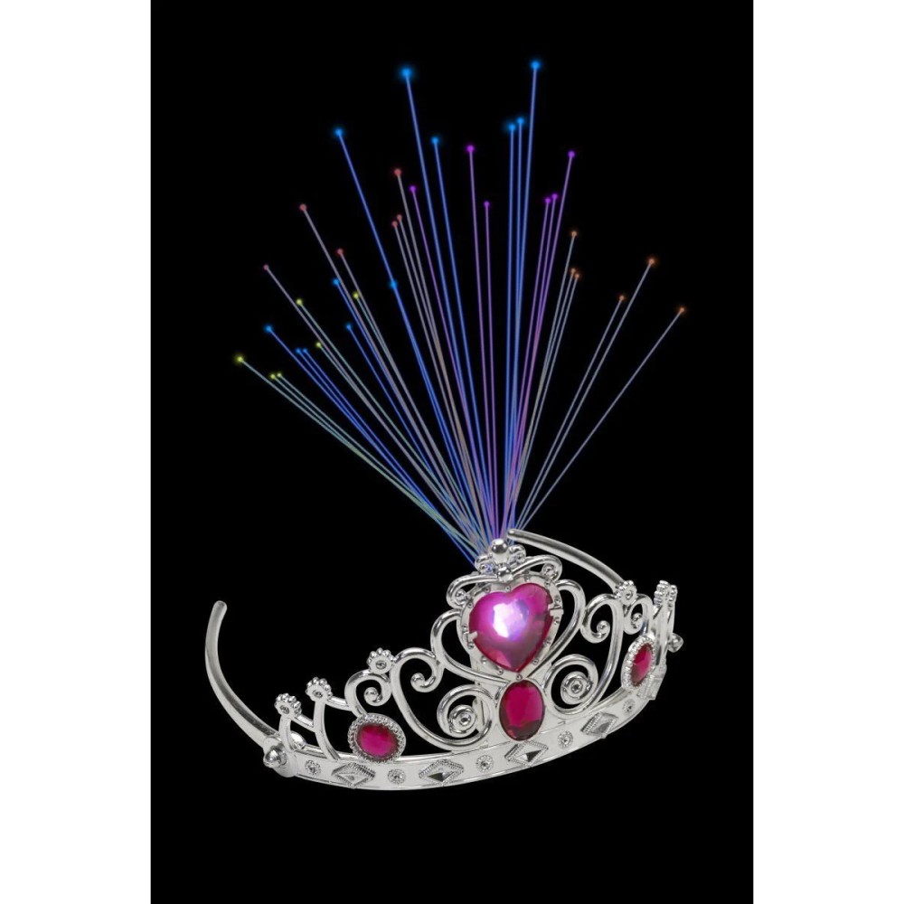 Light up fibre optic tiara