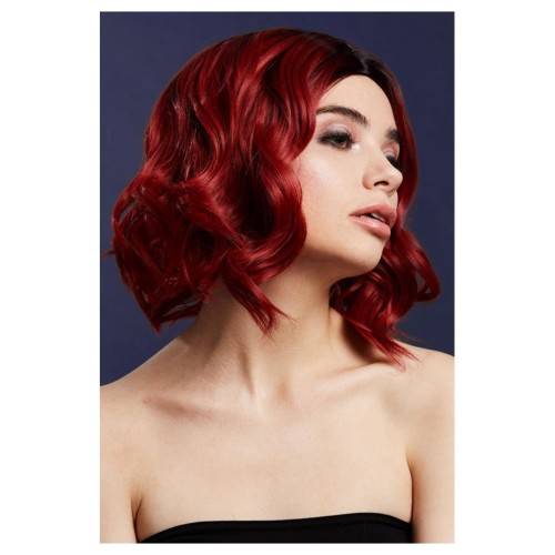 Two-tone peppermint colored wig (Kourtney) curls, 30cm