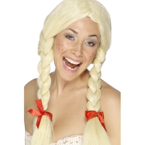 Wig "School Girl", blonde, with pigtails