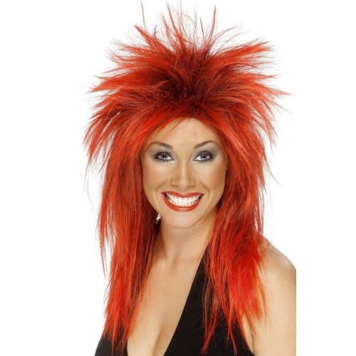 Rock diva wig, red