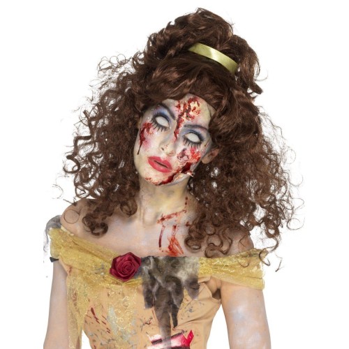 Zombie Golden Princess, with curls, long, brown