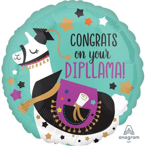 Fooliumist õhupall «Congrats on Your Dipllama»