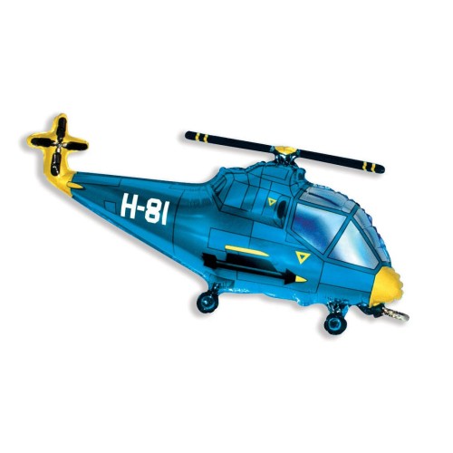 Fooliumist õhupall «Helikopter», sinine