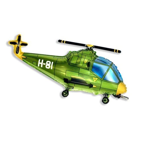 Fooliumist õhupall «Helikopter», roheline