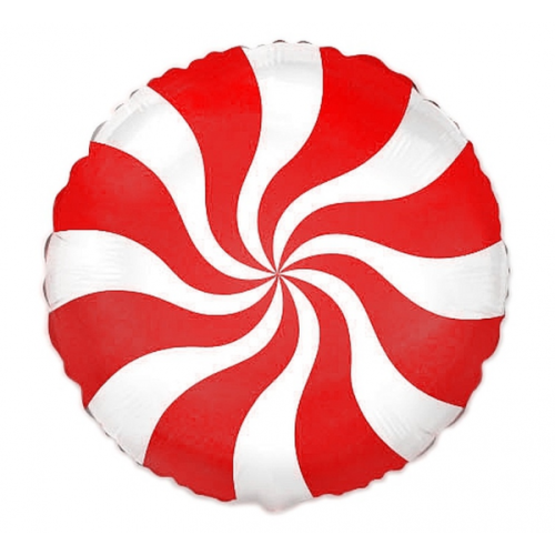 Fooliumist õhupall «Karamell», punane, ümmargune