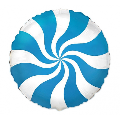Fooliumist õhupall «Karamell», sinine, ümmargune