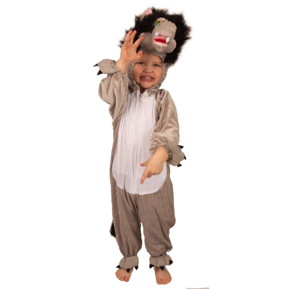 Plush Wolf costume, for children (128 cm)