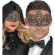 Copper lace eye mask with stones
