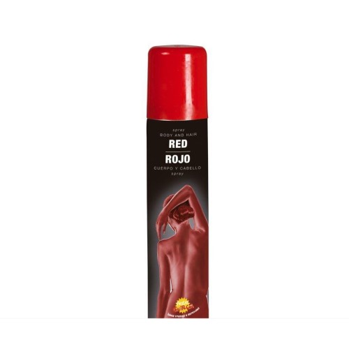 Hair and body spray, red