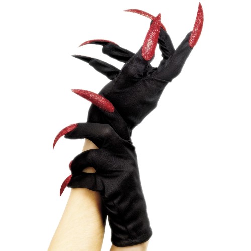 Halloweeni kindad, mustad, sädelevate küüntega