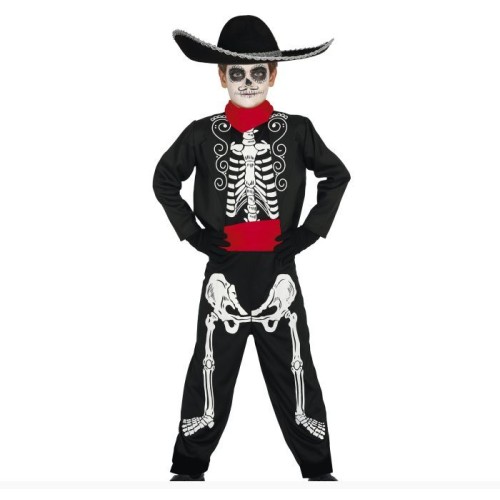 Mariachi skelett, kostüüm lastele, 10-12 a.