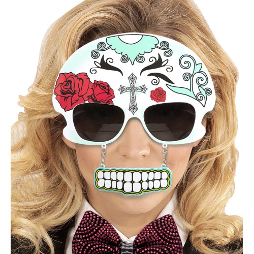  Skull glasses with teeth