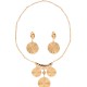 Roman-style necklace and earrings for women