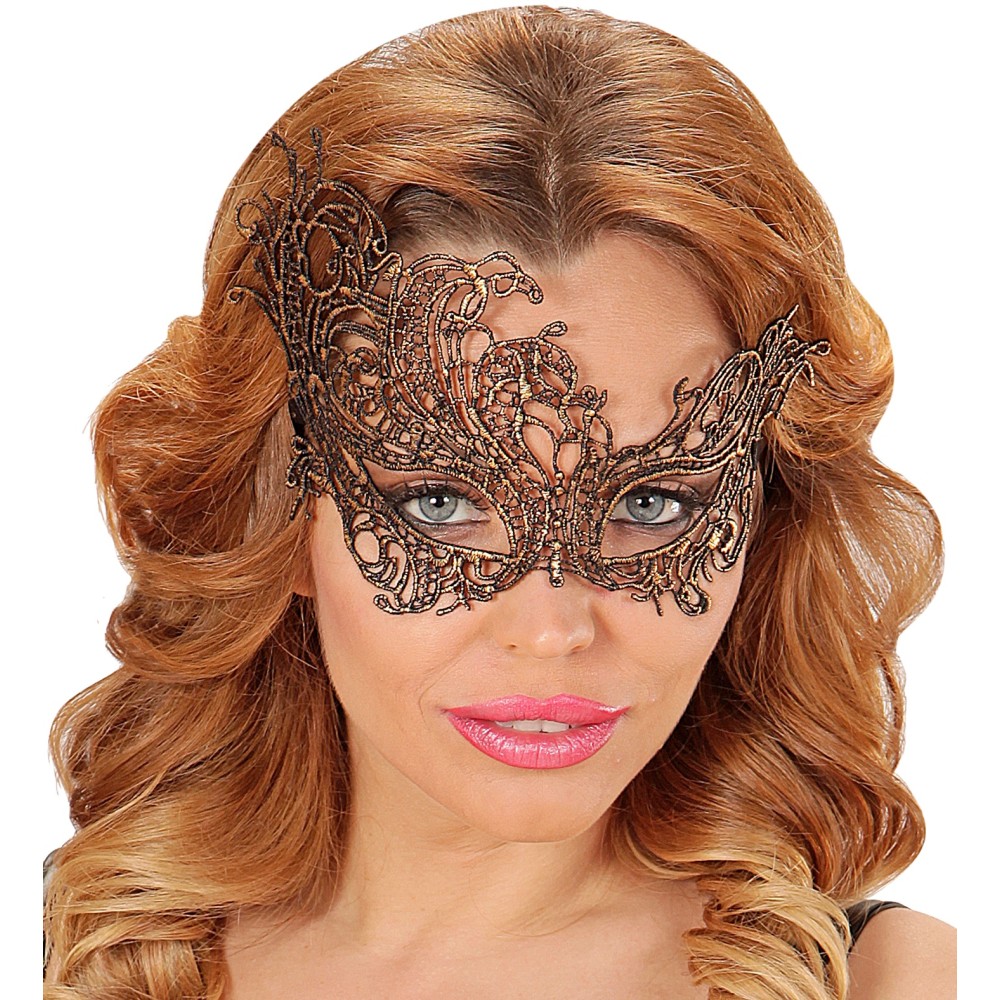 Eyemask, lace, gold