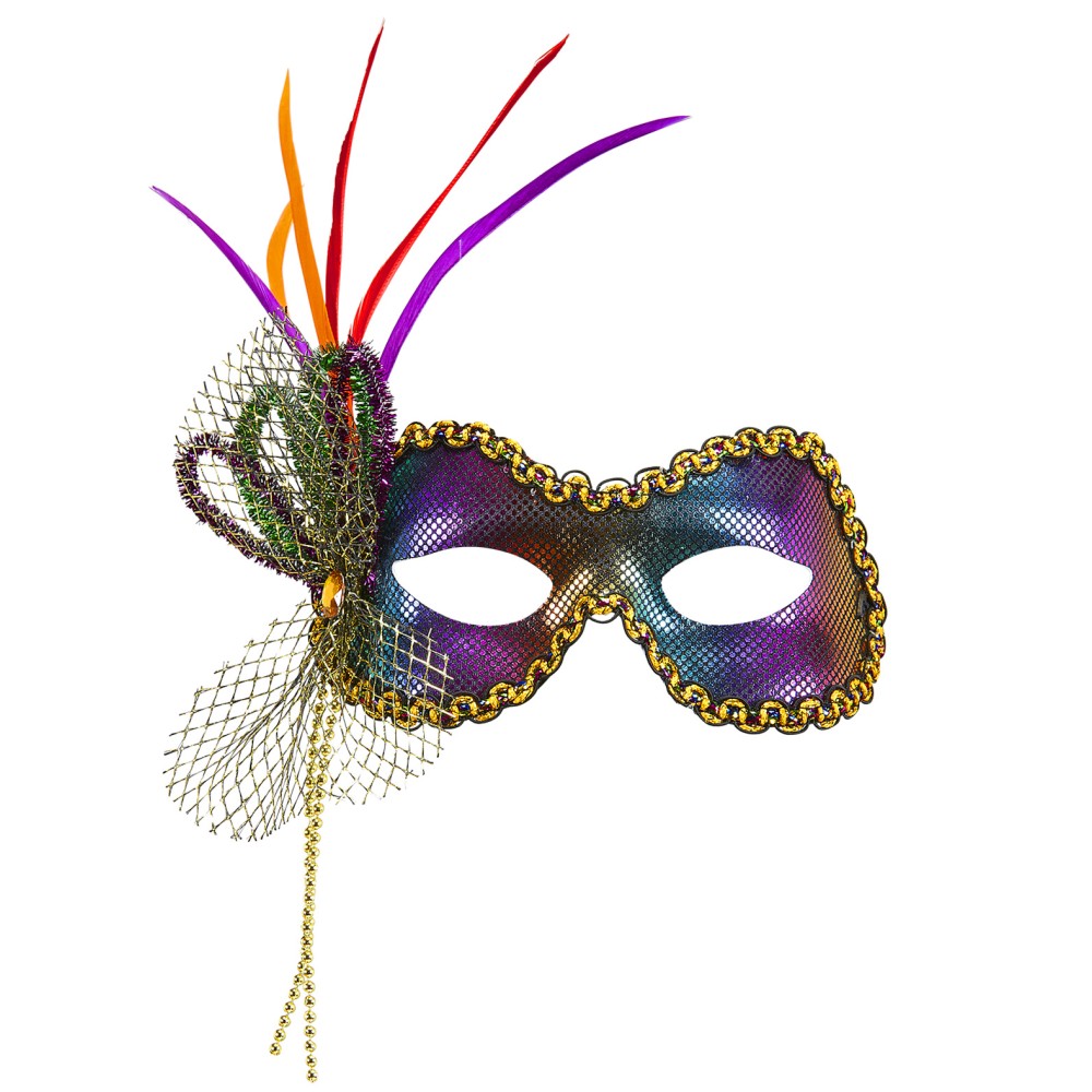 Eye mask with feathers, colored