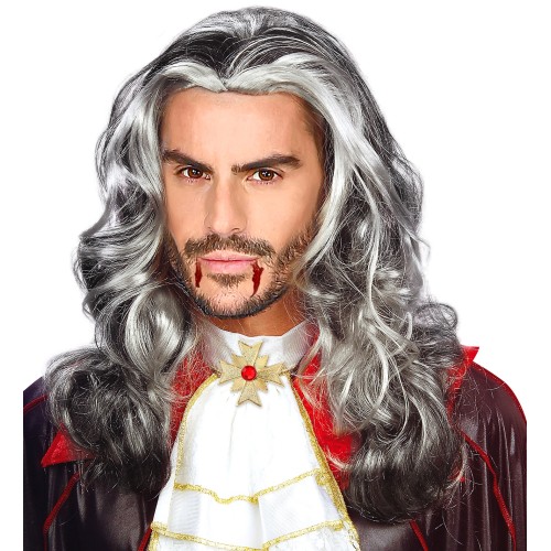 Vampire wig, black-white