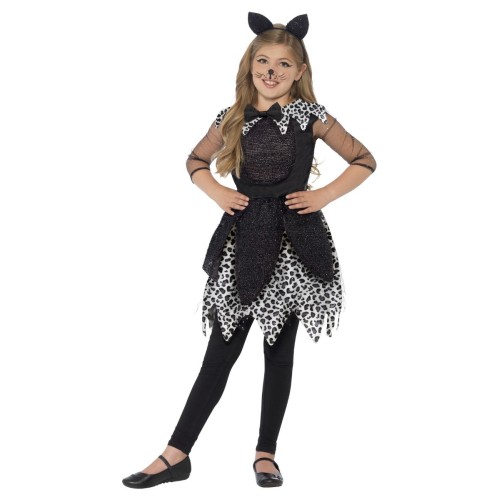 Cat costume, dress, tail, headband with ears, for kids (L)
