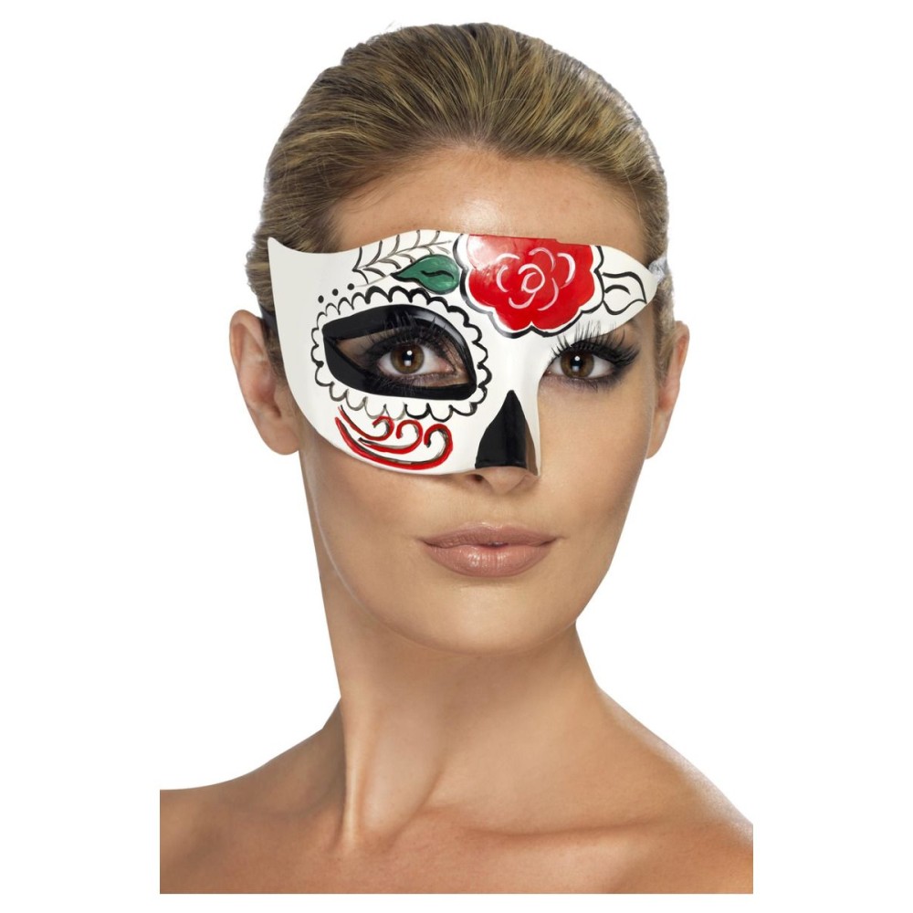 Half eye mask, day of the dead