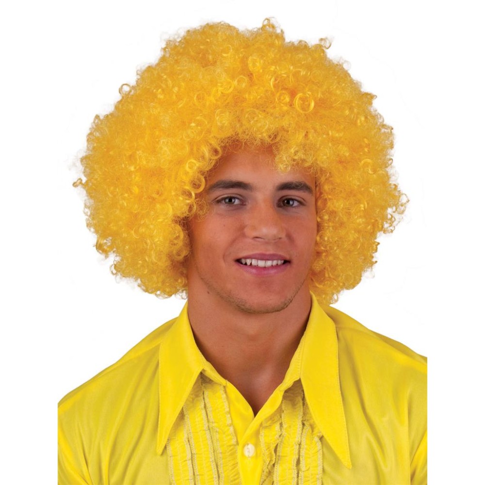 Afro wig, yellow