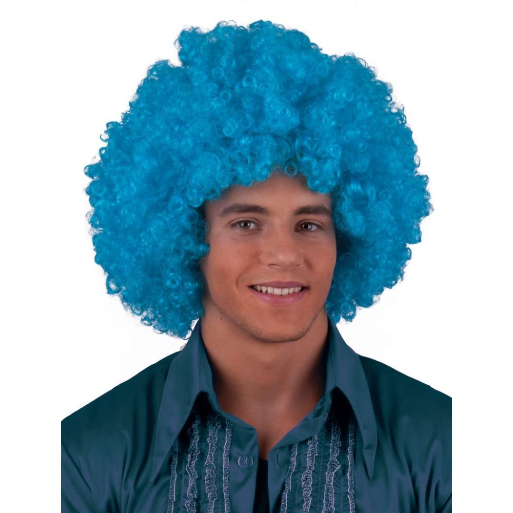 Afro wig, blue