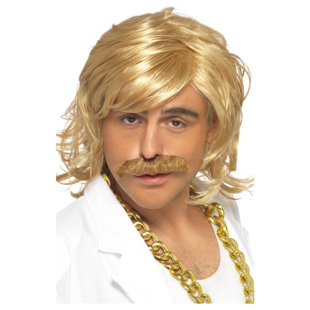 Host kit, wig and mustache, blond