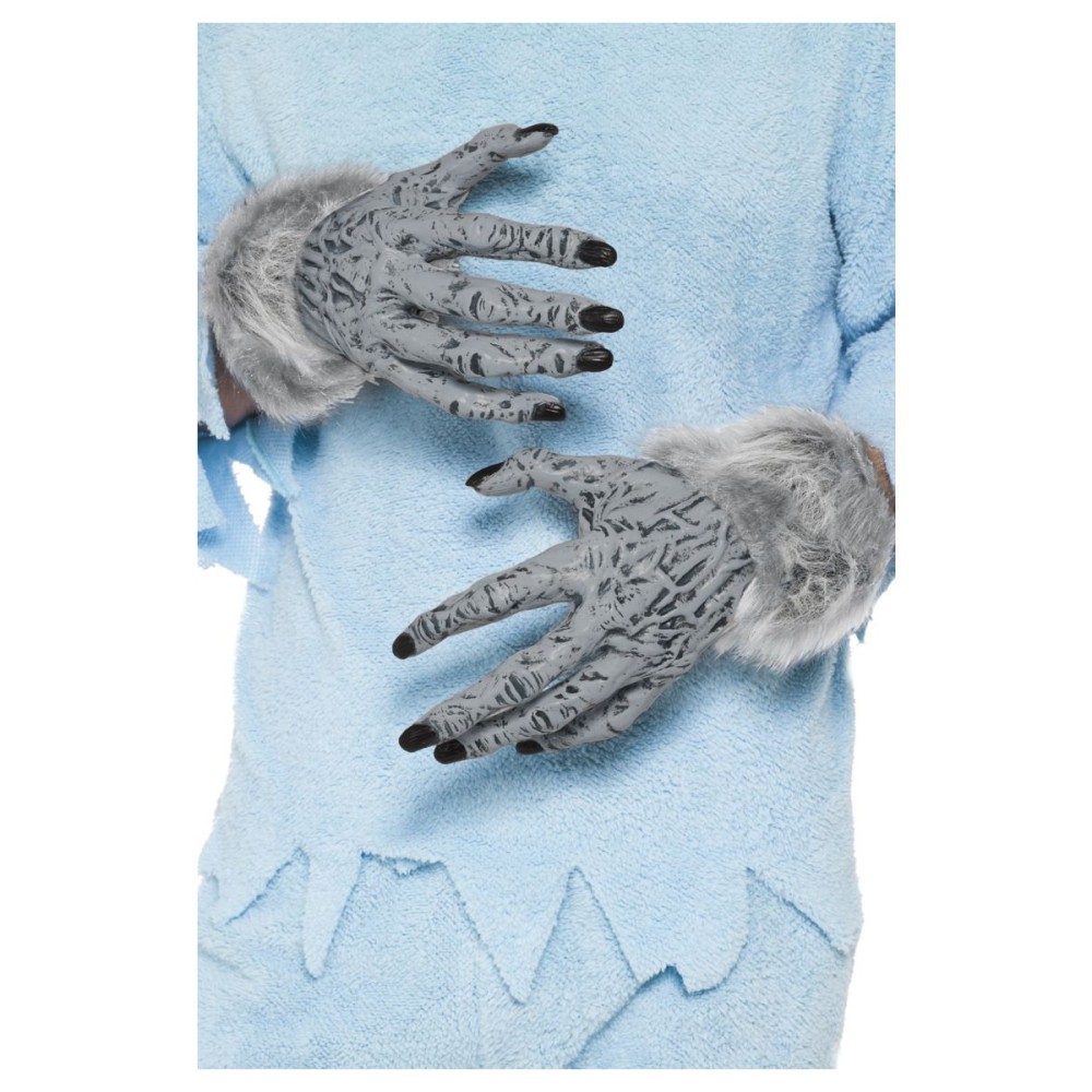 The werewolf's hairy hands, gloves