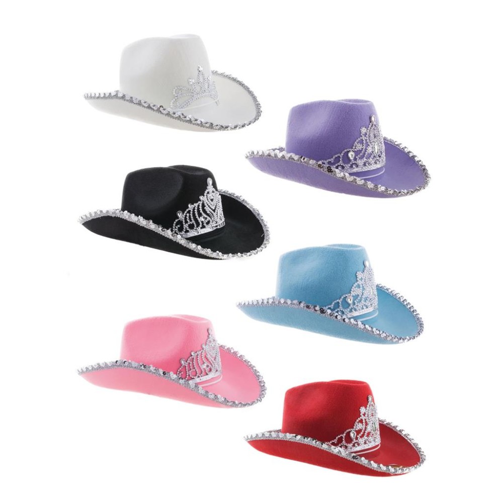 Pink cowboy hat with a crown