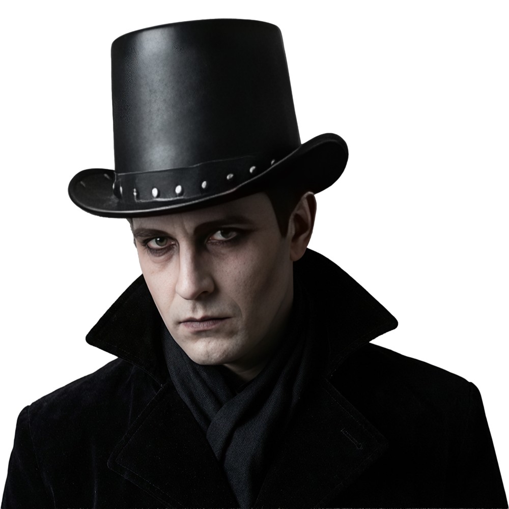 Top hat, faux leather