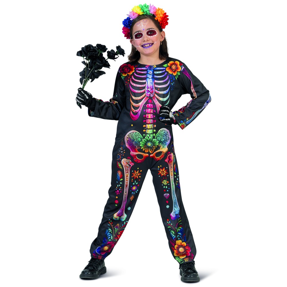 Flower skeleton, costume for children, 116cm
