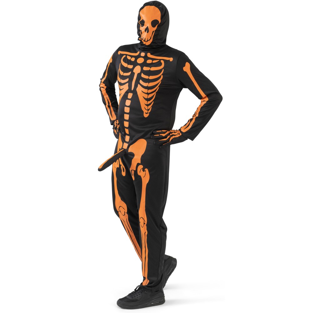 Orange skeleton; costume for men; 48-50