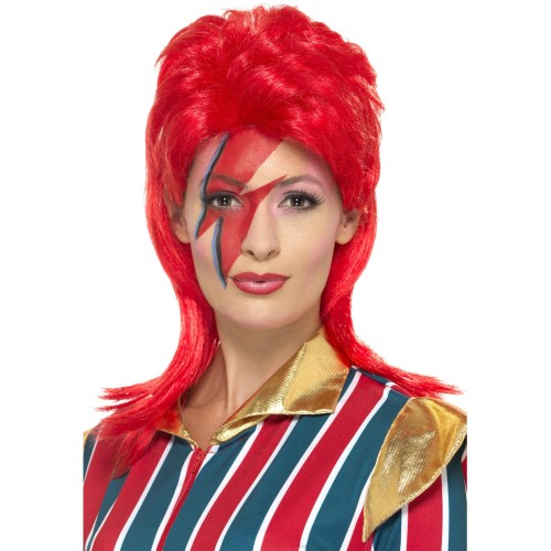 "Space Superstar" wig, red