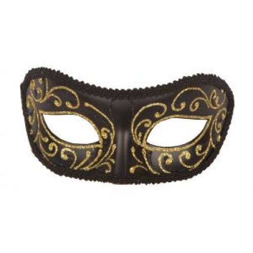 Veneetsia silmamask, must-kuldne