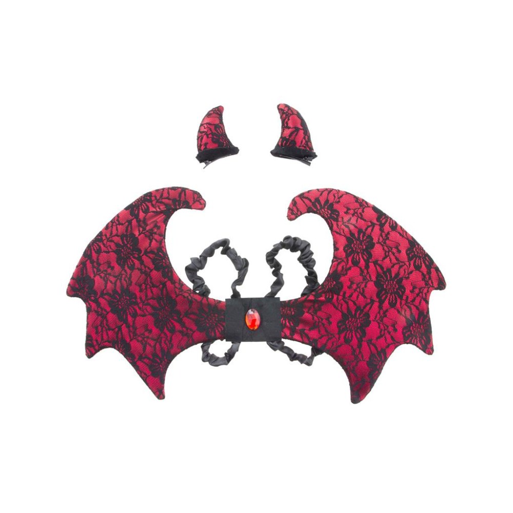 Devil wings and horns