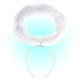 Valge marabou ingli halo